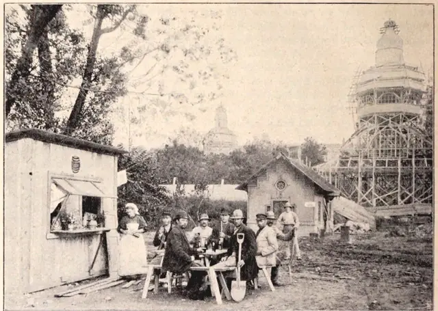 Illustration ur Allmänna konst- och industriutställningen i Stockholm 1897. Revy i bild och ord (1897), sida 36
