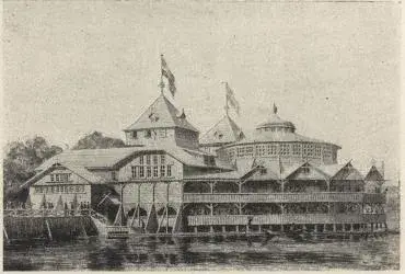 Illustration ur Utställningen i Stockholm 1897. Beskrifning i ord och bild öfver Allmänna konst- & industriutställningen (1897), sida 36