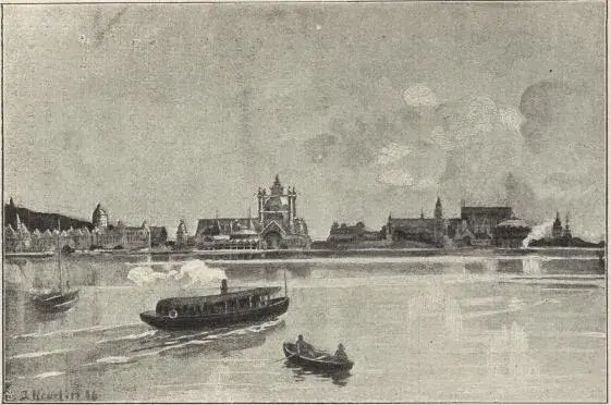Illustration ur Utställningen i Stockholm 1897. Beskrifning i ord och bild öfver Allmänna konst- & industriutställningen (1897), sida 82