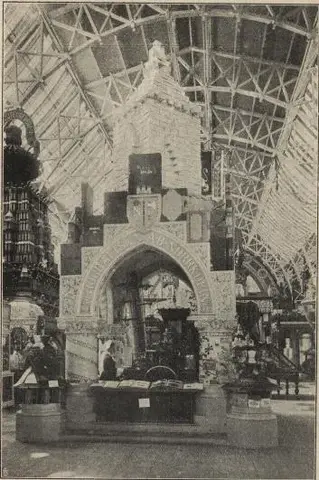 Illustration ur Utställningen i Stockholm 1897. Beskrifning i ord och bild öfver Allmänna konst- & industriutställningen (1897), sida 351