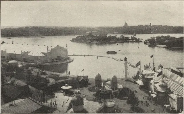 Illustration ur Utställningen i Stockholm 1897. Beskrifning i ord och bild öfver Allmänna konst- & industriutställningen (1897), sida 843