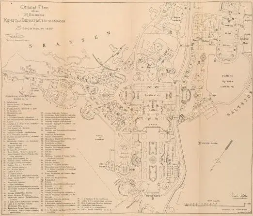 Illustration ur Utställningen i Stockholm 1897. Beskrifning i ord och bild öfver Allmänna konst- & industriutställningen (1897), sida 1095