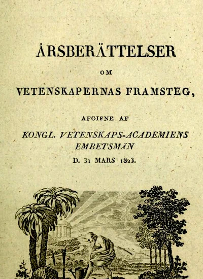Årsberättelser om vetenskapernas framsteg: 1823 omslag