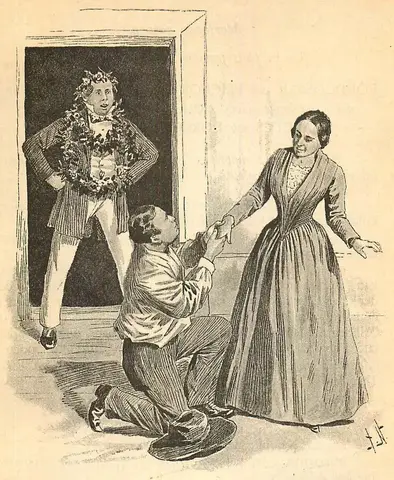 Illustration ur Blanche: Teaterstycken 2. (1892), sida 185