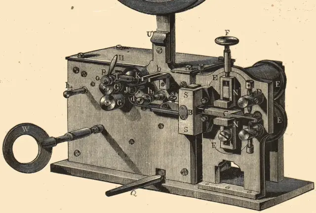 Illustration ur Lärobok i telegrafi (1878), sida 277