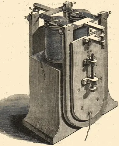 Illustration ur Lärobok i telegrafi (1878), sida 320
