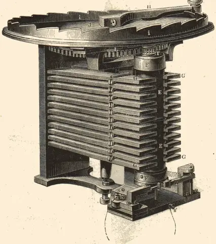 Illustration ur Lärobok i telegrafi (1878), sida 327