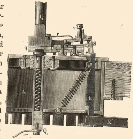 Illustration ur Lärobok i telegrafi (1878), sida 353