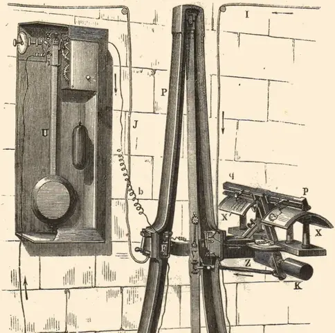 Illustration ur Lärobok i telegrafi (1878), sida 367