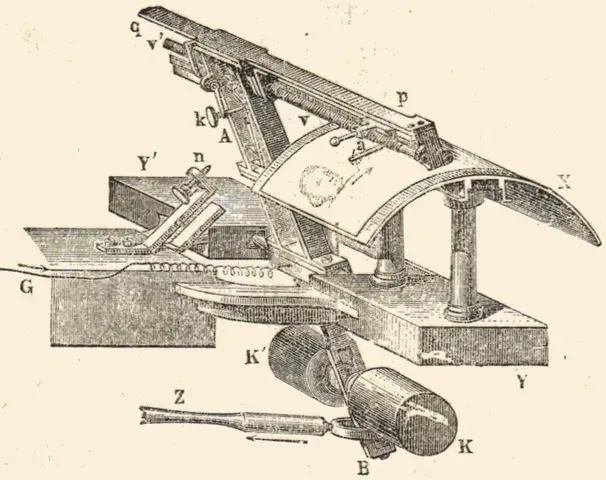 Illustration ur Lärobok i telegrafi (1878), sida 369
