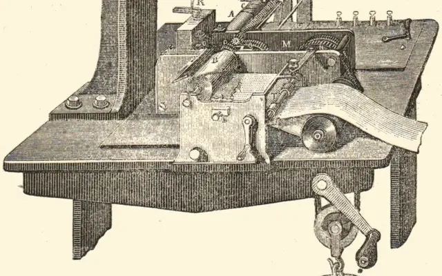 Illustration ur Lärobok i telegrafi (1878), sida 380