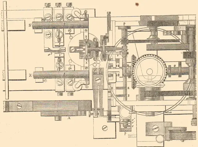 Illustration ur Lärobok i telegrafi (1878), sida 575