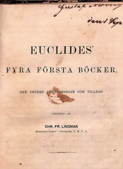 Euclides' fyra första böcker omslag