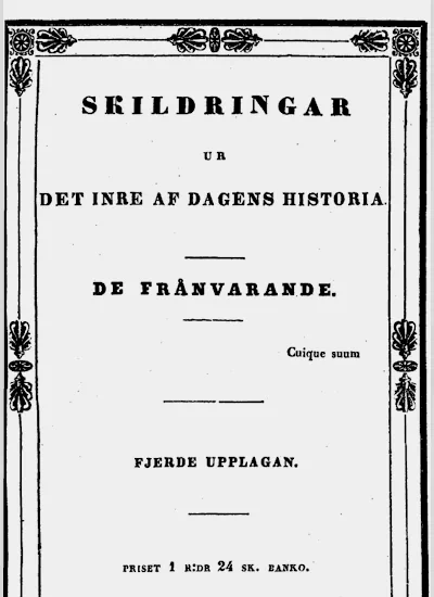 Skildringar ur det inre af dagens historia : De frånvarande omslag