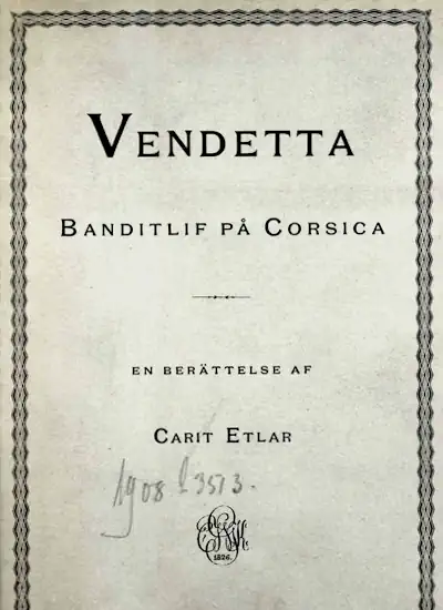 Vendetta. Banditlif på Corsica omslag