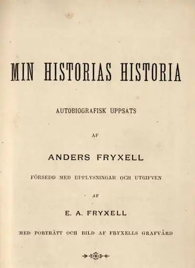 Min historias historia. Autobiografisk uppsats omslag