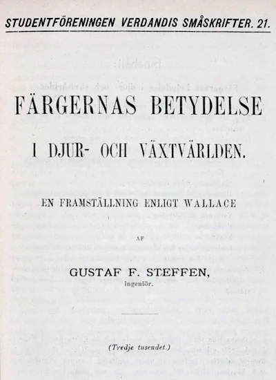 Färgernas betydelse i djur- och växtvärlden omslag