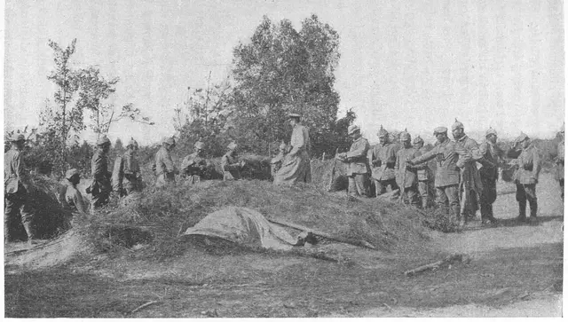 Illustration ur Från fronten i väster september-november 1914 (1915), sida 347