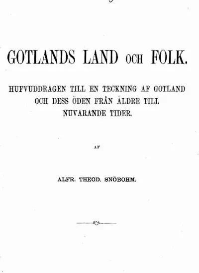 Gotlands land och folk omslag