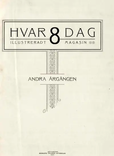 Hvar 8 dag – Årg. 2 (1900/1901) omslag