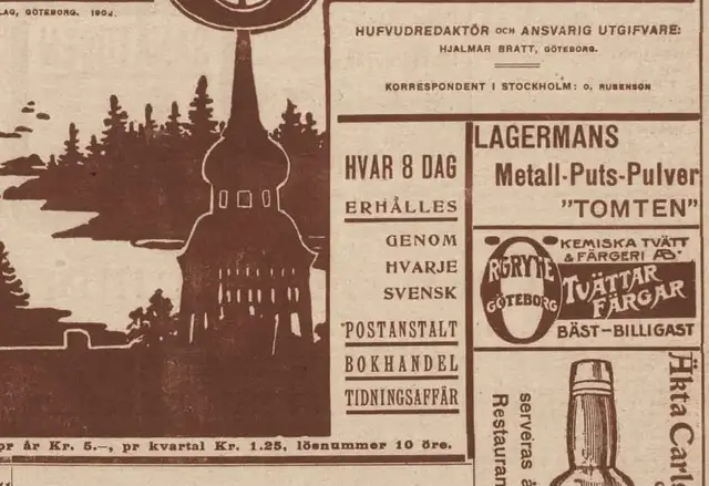 Illustration ur Hvar 8 dag – Årg. 3 (1901/1902), Illustrerat Magasin (1902), sida 105