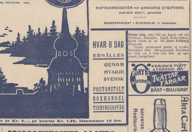 Illustration ur Hvar 8 dag – Årg. 3 (1901/1902), Illustrerat Magasin (1902), sida 133