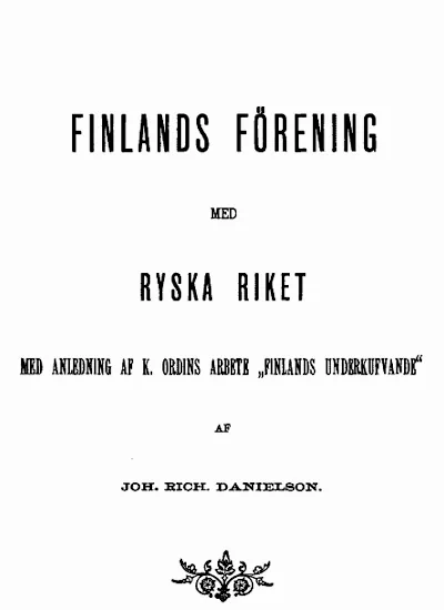 Finlands förening med ryska riket omslag