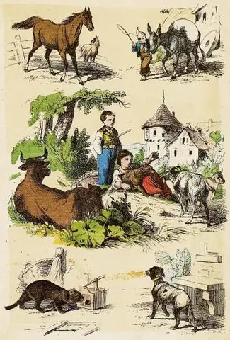 Illustration ur För Julbordet. Bilderbok för små barn (1876), sida 9