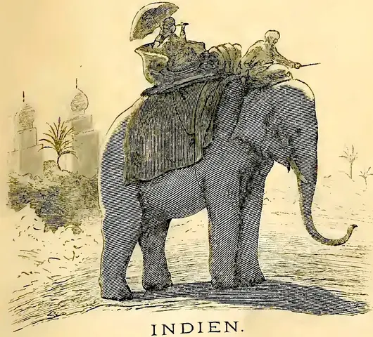 Illustration ur En målares anteckningar. Utdrag ur dagböcker och bref. Del 2. Indien (1872), sida i