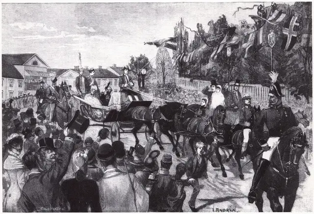 Illustration ur Oscar II och hans tid. En bokfilm (1936), sida 147