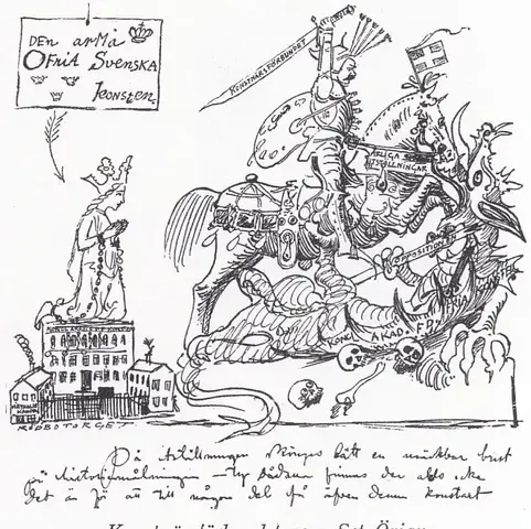 Illustration ur Oscar II och hans tid. En bokfilm (1936), sida 204