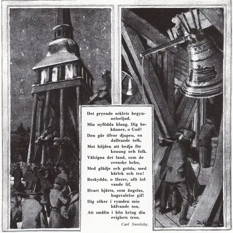 Illustration ur Oscar II och hans tid. En bokfilm (1936), sida 386