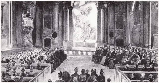 Illustration ur Oscar II och hans tid. En bokfilm (1936), sida 387