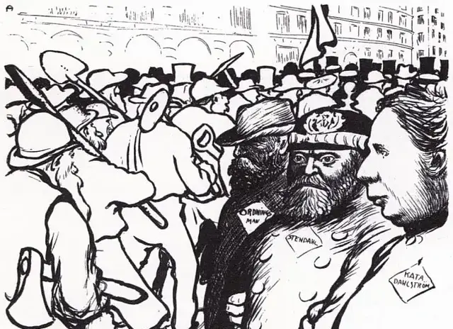 Illustration ur Oscar II och hans tid. En bokfilm (1936), sida 417