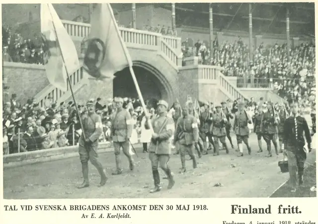 Illustration ur Med kungen för fosterlandet (1934), sida 84