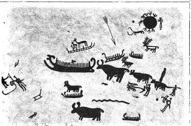 Illustration ur Ölvers saga (1887), sida 85