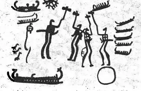 Illustration ur Ölvers saga (1887), sida 85