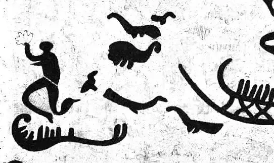 Illustration ur Ölvers saga (1887), sida 165
