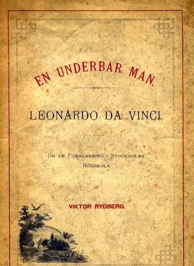En underbar man : Leonardo Da Vinci : ur en föreläsning i Stockholms högskola omslag