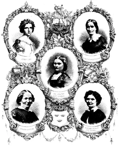 Illustration ur Anteckningar om svenska qvinnor (1864), sida 140