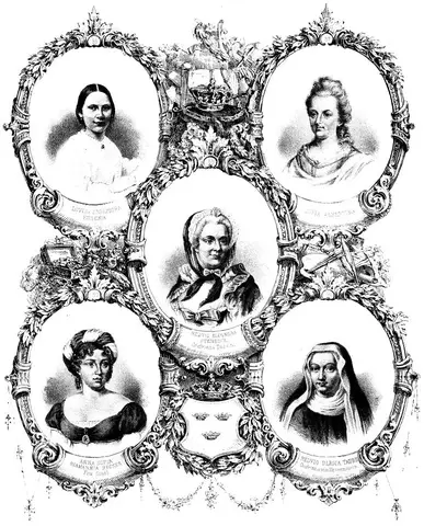 Illustration ur Anteckningar om svenska qvinnor (1864), sida 290