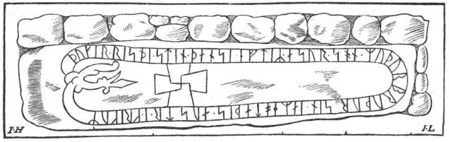Illustration ur Östergötlands runinskrifter. Andra bandet. (1911), sida 80