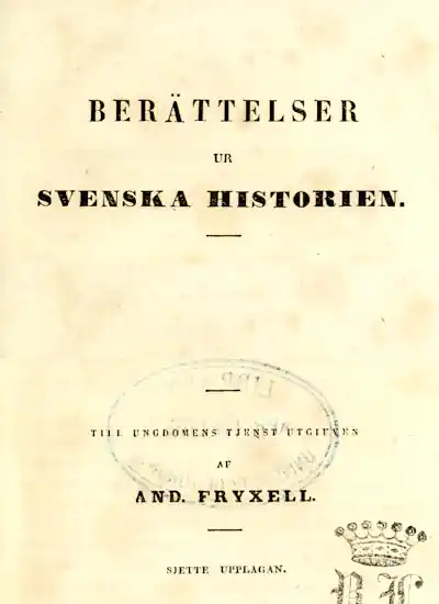 Berättelser ur svenska historien omslag