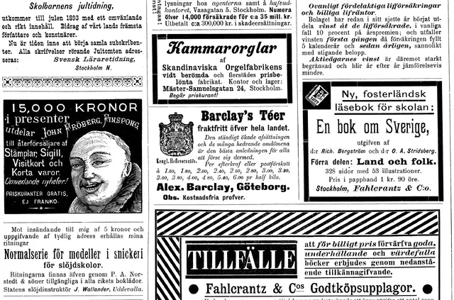 Illustration ur Svensk Läraretidning: 1893, sida 516