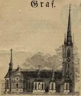 Illustration ur Swenska Folkets Heliga Graf (1856), sida 1