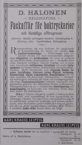 Illustration ur Typograftidning: 1890 (1890), sida 44
