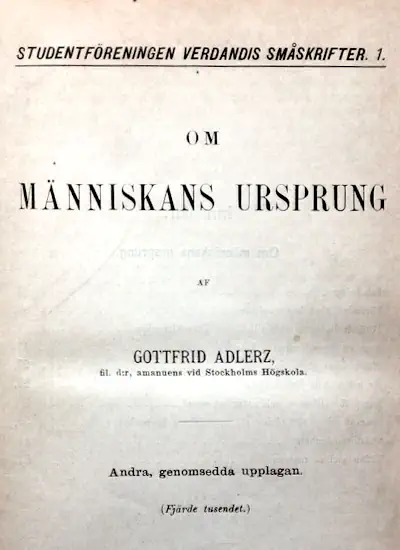 Om människans ursprung omslag