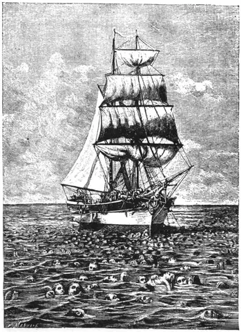 Illustration ur Verldens undergång (1895), sida 121