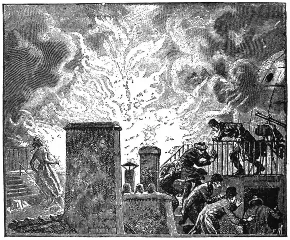 Illustration ur Verldens undergång (1895), sida 132