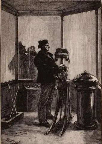 Illustration ur Ingenjör Roburs luftfärd (1894), sida 73